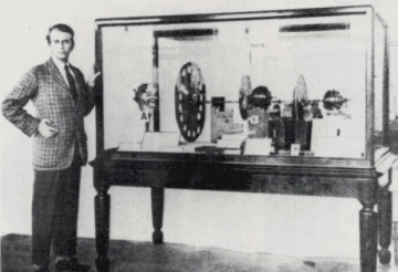 John Logie Baird and his television apparatus in 1926