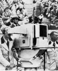 An "iconoscope" camera, Berlin Olympics, 1936